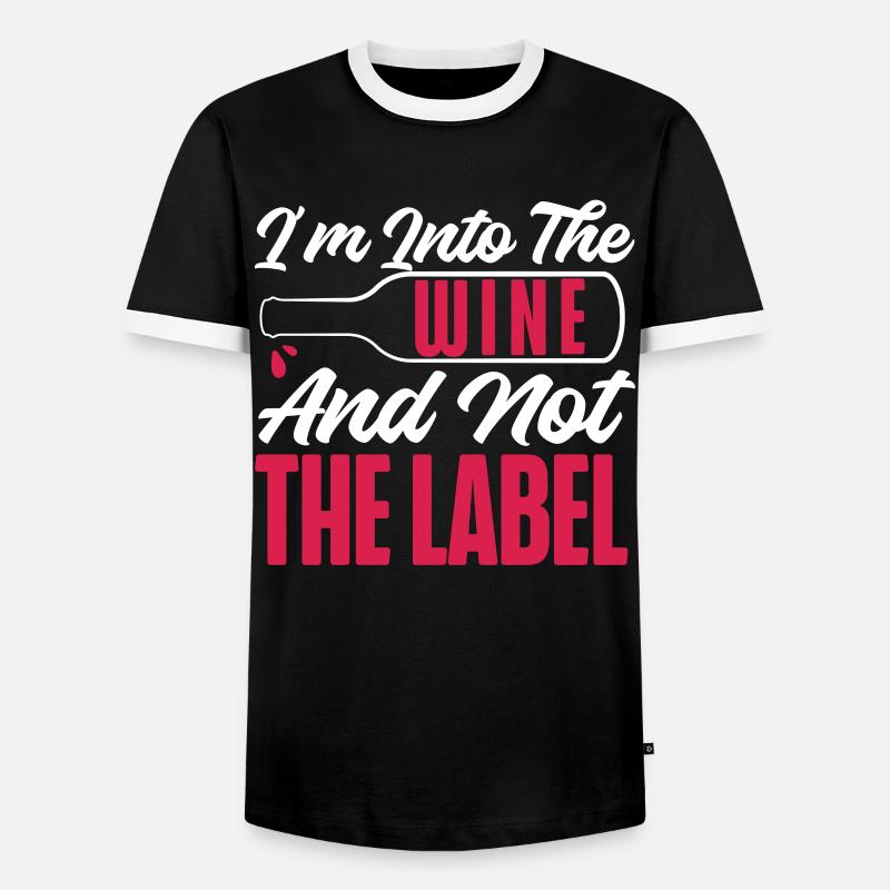 Sommelier Wine Drinking Tasting - Men's Ringer Shirt - black/white