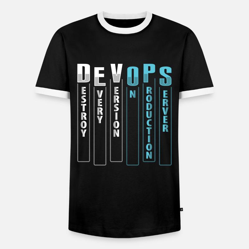 Développeur Devops Sys-Admin - T-shirt contrasté Homme - noir/blanc
