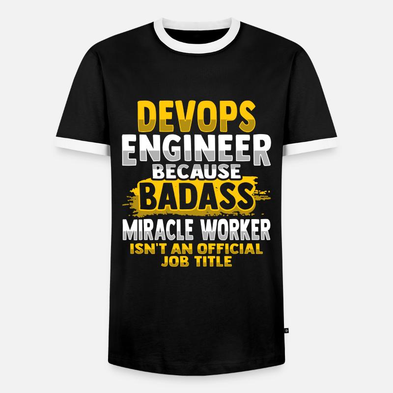 Développeur Devops Sys-Admin - T-shirt contrasté Homme - noir/blanc