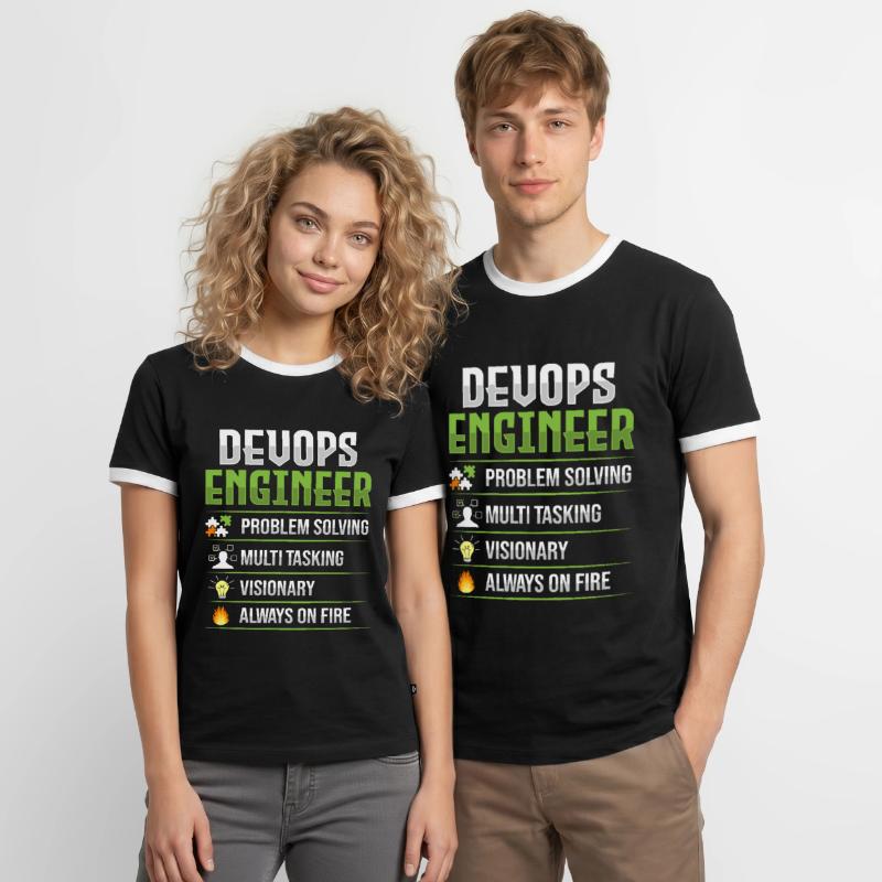 Devops Sys-Admin Developer Men's Ringer Shirt