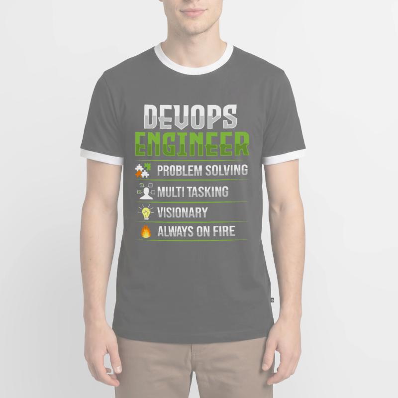 Devops Sys-Admin Developer Men's Ringer Shirt