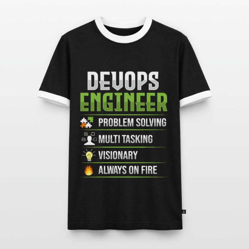 Devops Sys-Admin Developer Men's Ringer Shirt