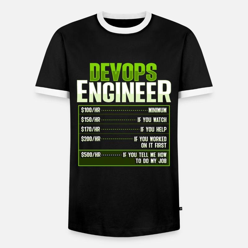 Devops Sys-Admin Entwickler - Männer Kontrast-T-Shirt - Schwarz/Weiß