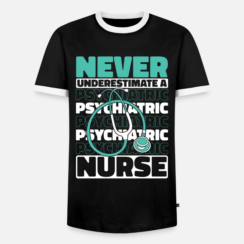 Krankenschwester - Männer Kontrast-T-Shirt - Schwarz/Weiß