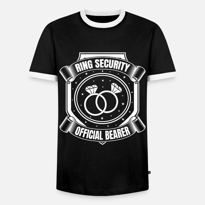 Ring Security - Official Bearer - Männer Kontrast-T-Shirt - Schwarz/Weiß