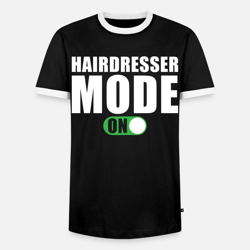 Friseur Modus Ein - Männer Kontrast-T-Shirt - Schwarz/Weiß