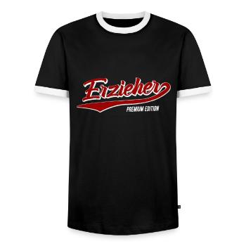 Erzieher Premium Edition Vintage Motiv - Männer Kontrast-T-Shirt - Schwarz/Weiß - Vorne - AI Model Female 172 light (172cm) & AI Model Male 178 light (178cm)