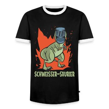 Schmied Schlosser Metallbauer Eisen - Männer Kontrast-T-Shirt - Schwarz/Weiß - Vorne - AI Model Female 172 light (172cm) & AI Model Male 178 light (178cm)