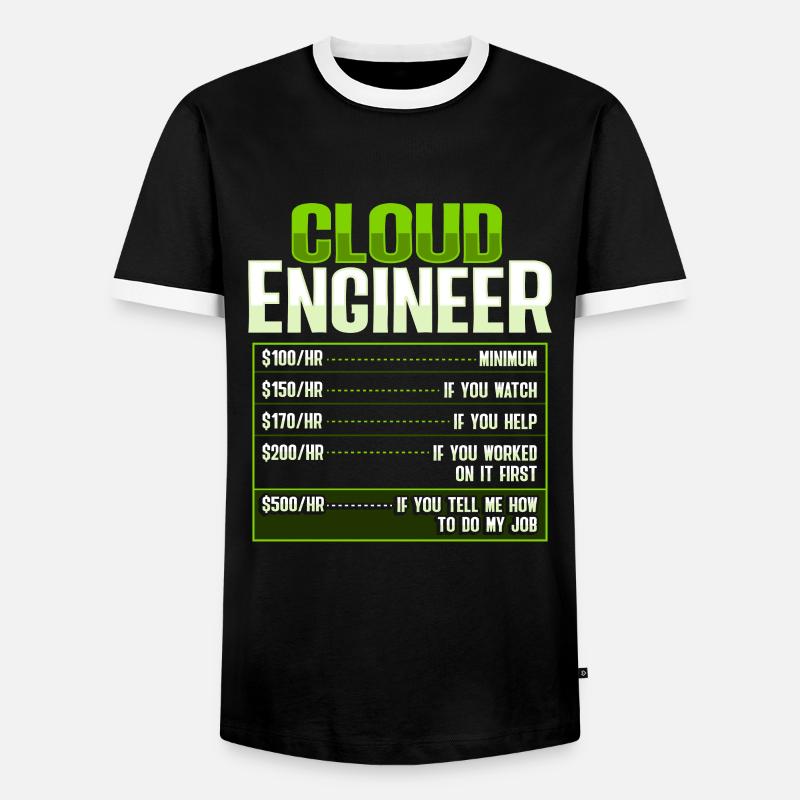 Sys-Admin und Entwickler Cloud-Devops-Ingenieur - Männer Kontrast-T-Shirt - Schwarz/Weiß