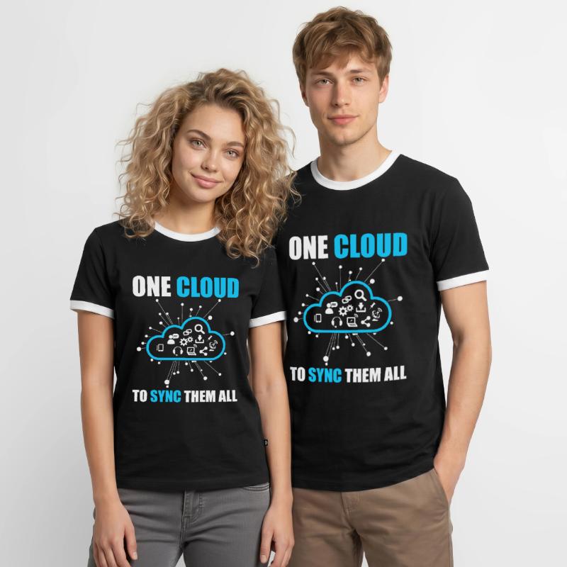 Cloud Administrator Cloud Devops Men's Ringer Shirt