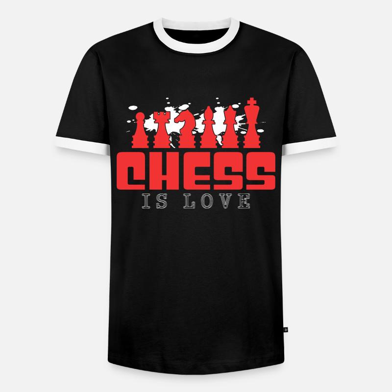 Chess - Men's Ringer Shirt - black/white