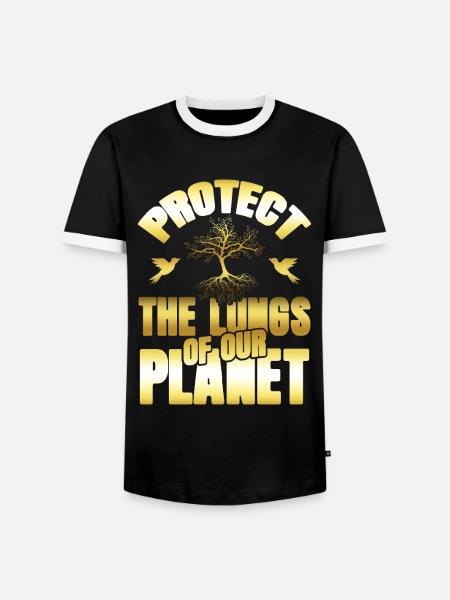 nature conservation environmental protection - Men's Ringer Shirt - black/white