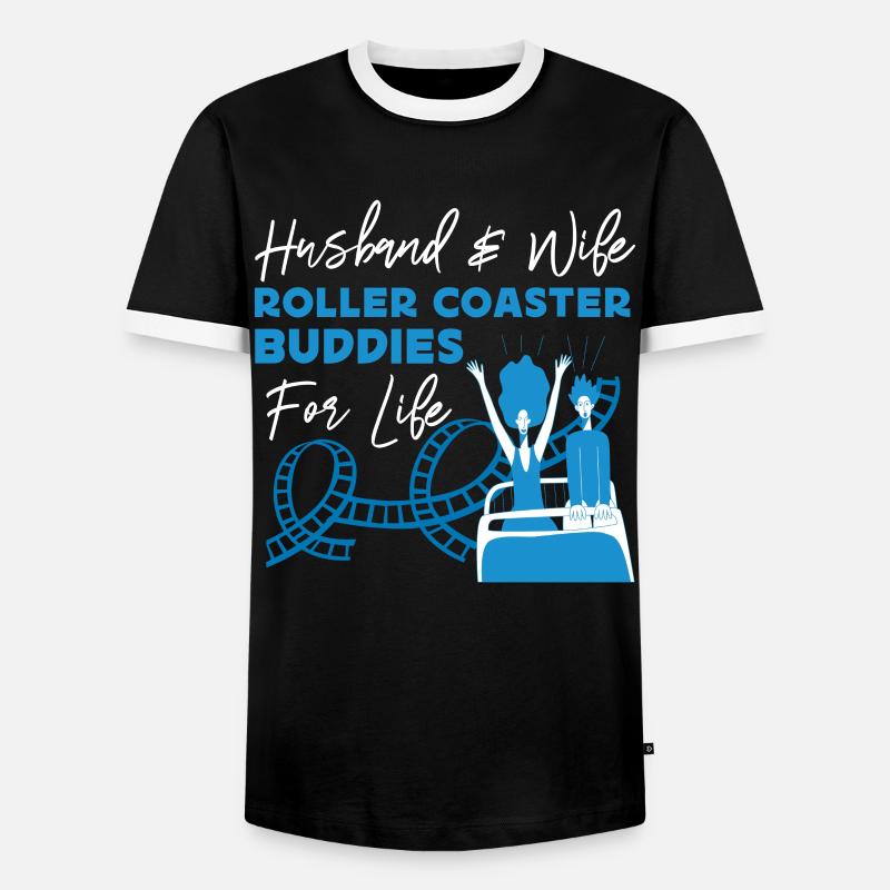 Roller Coaster Marriage Wedding - Männer Kontrast-T-Shirt - Schwarz/Weiß