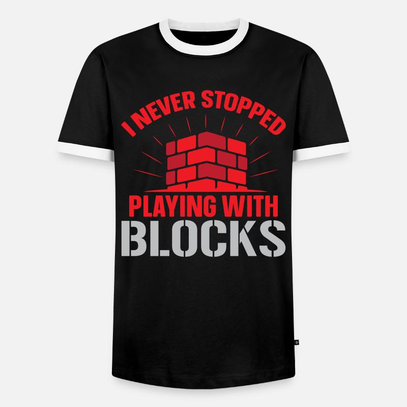 Construction Mason Profession Bricklayer - Men's Ringer Shirt - black/white