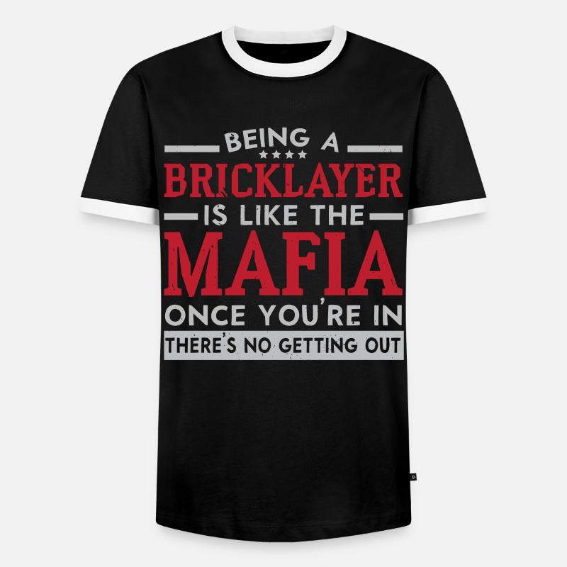 Construction Mason Profession Bricklayer - Men's Ringer Shirt - black/white