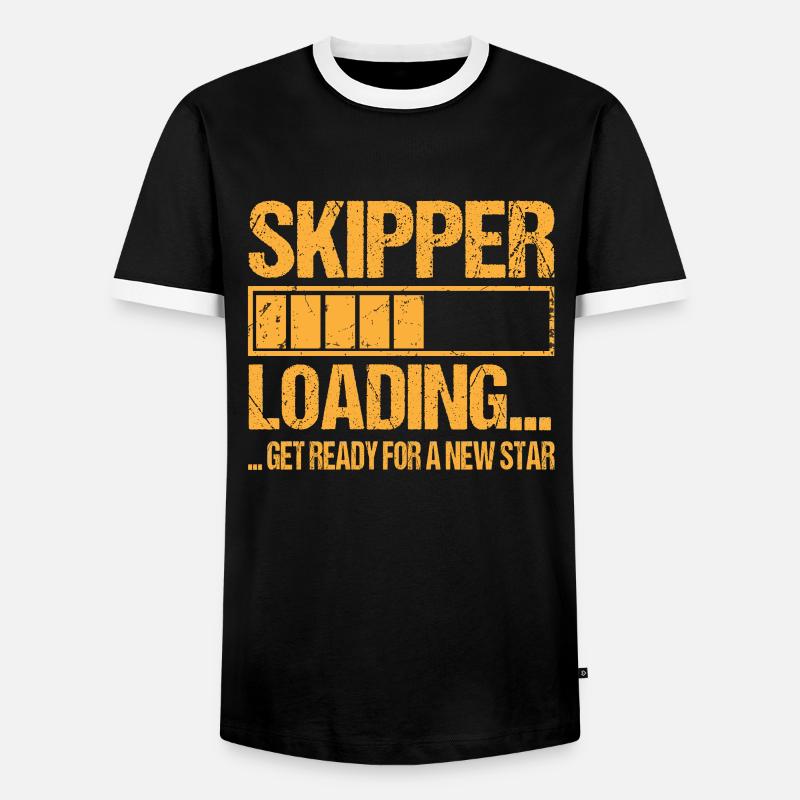 Skipper loading Skipper Ausbildung - Männer Kontrast-T-Shirt - Schwarz/Weiß
