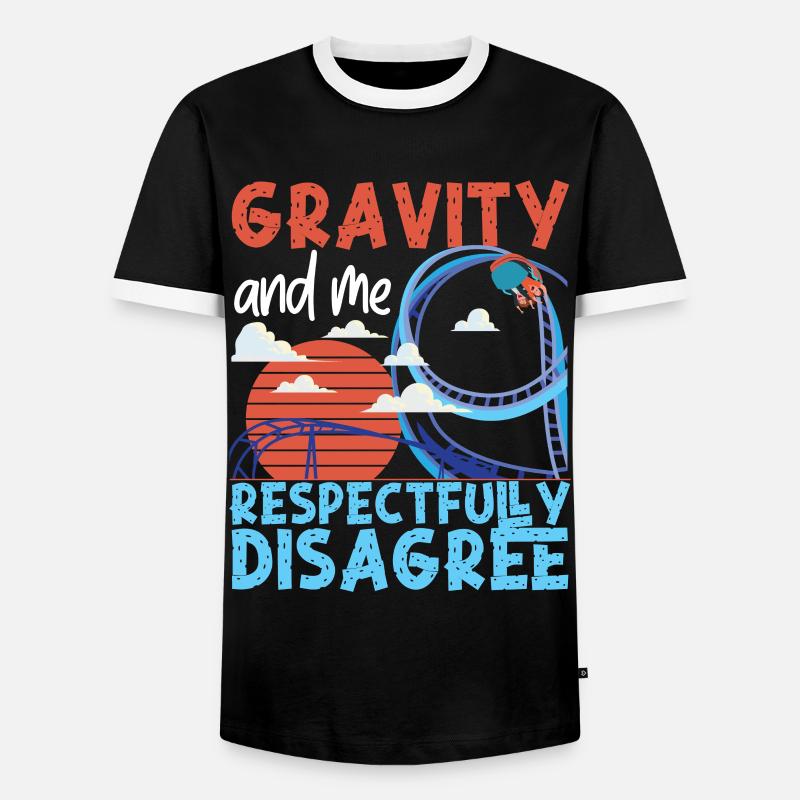 Roller Coaster Gravity And Me - Männer Kontrast-T-Shirt - Schwarz/Weiß