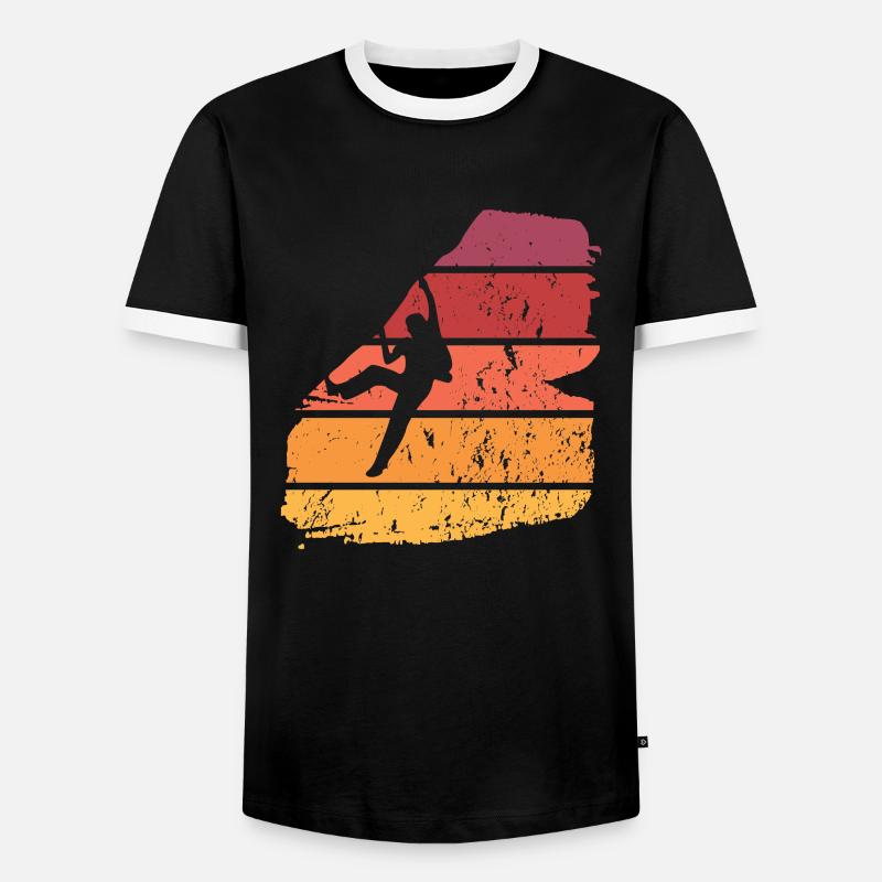 Klettern Freiklettern - Männer Kontrast-T-Shirt - Schwarz/Weiß