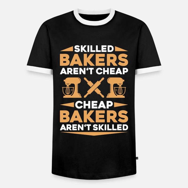 Baker Baking Baker Bakery Baking - Men's Ringer Shirt - black/white
