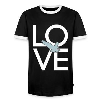 Adler - Männer Kontrast-T-Shirt - Schwarz/Weiß - Vorne - AI Model Female 172 light (172cm) & AI Model Male 178 light (178cm)