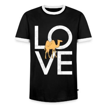 Chameau - T-shirt contrasté Homme - noir/blanc - Devant - AI Model Female 172 light (172cm) & AI Model Male 178 light (178cm)