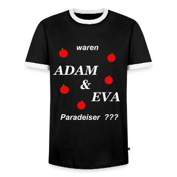 griawigs österreicher leiberl - Männer Kontrast-T-Shirt - Schwarz/Weiß - Vorne - AI Model Female 172 light (172cm) & AI Model Male 178 light (178cm)