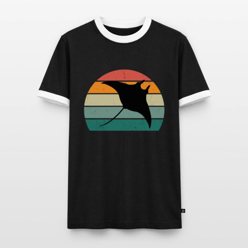 Stingrays Devil Rays Flies Gliding Rays Men's Ringer Shirt