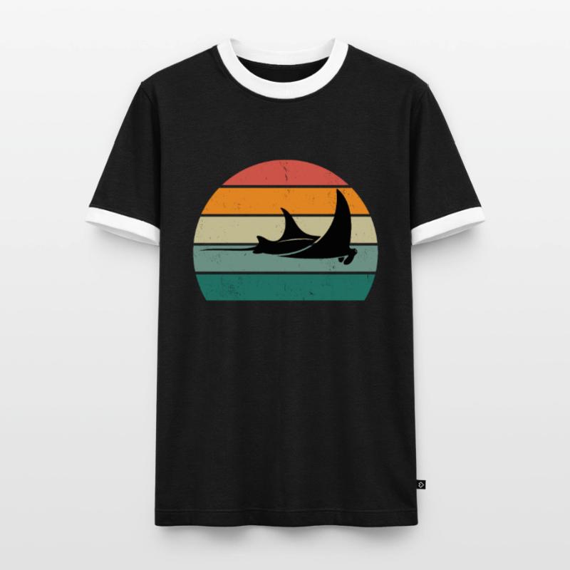 Stingrays Devil Rays Flies Gliding Rays Men's Ringer Shirt