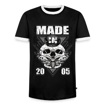 Made in 2005 Vintage Retro Limited Edition - Männer Kontrast-T-Shirt - Schwarz/Weiß - Vorne - AI Model Female 172 light (172cm) & AI Model Male 178 light (178cm)