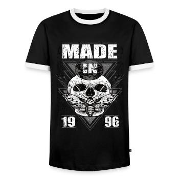 Fabriqué en 1996 Vintage Retro Limited Edition - T-shirt contrasté Homme - noir/blanc - Devant - AI Model Female 172 light (172cm) & AI Model Male 178 light (178cm)