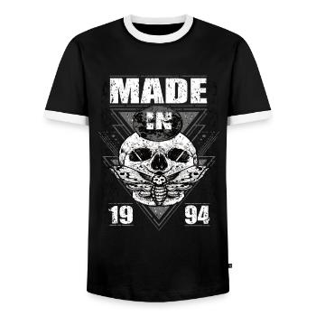 Fabriqué en 1994 Vintage Retro Limited Edition - T-shirt contrasté Homme - noir/blanc - Devant - AI Model Female 172 light (172cm) & AI Model Male 178 light (178cm)