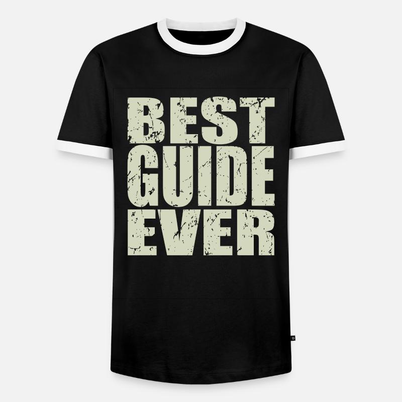 Best Guide ever Guide Geschenk - Männer Kontrast-T-Shirt - Schwarz/Weiß