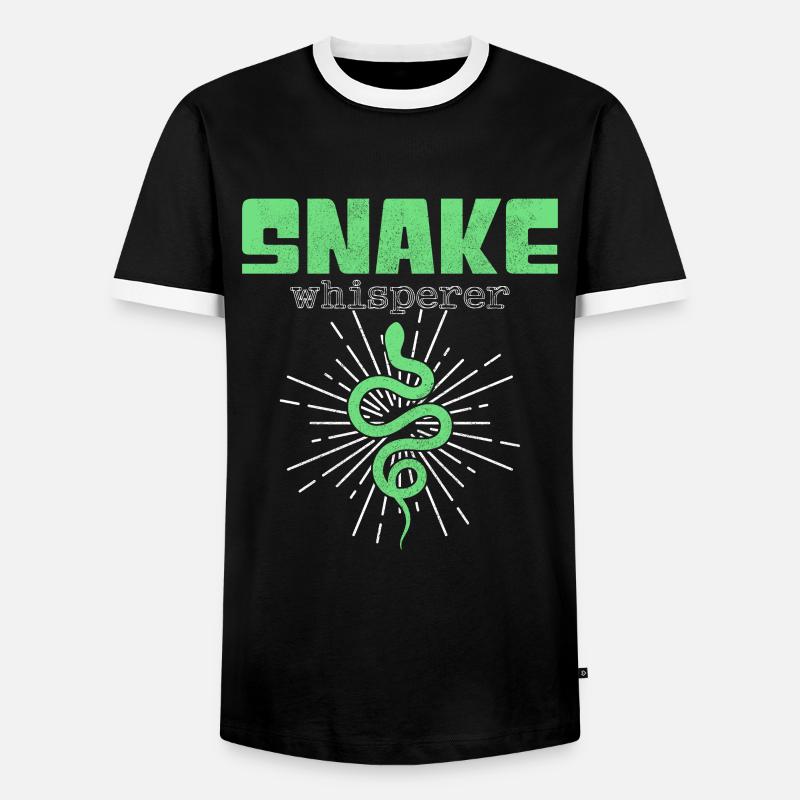 Schlangen Flüsterer - Männer Kontrast-T-Shirt - Schwarz/Weiß