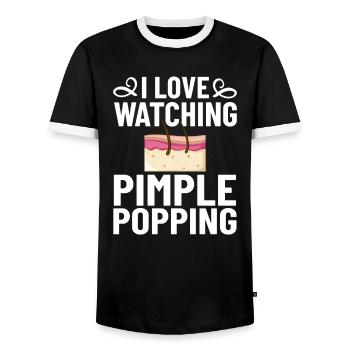 Dermatology Skin Care Skin Medicine Disease - Men's Ringer Shirt - black/white - Front - AI Model Female 172 light (172cm) & AI Model Male 178 light (178cm)