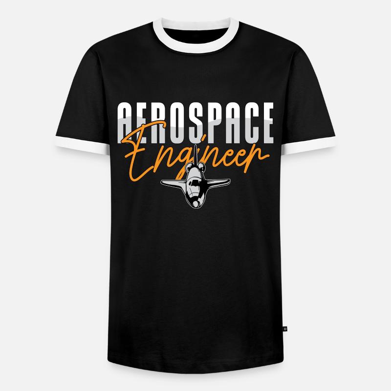 Aerospace Engineer Engineering Rocket Science - Men's Ringer Shirt - black/white