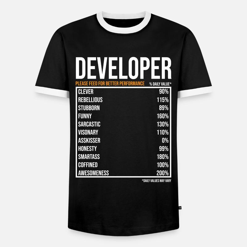 Entwickler Softwareentwickler Informatiker Coder - Männer Kontrast-T-Shirt - Schwarz/Weiß