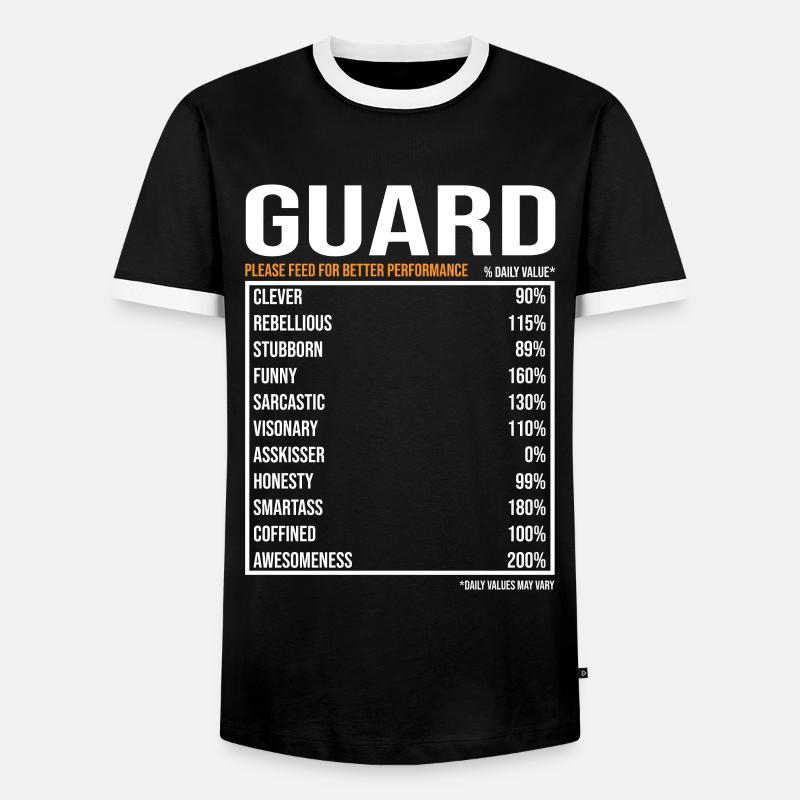 Security Guard Guard Guard Gift - Men's Ringer Shirt - black/white