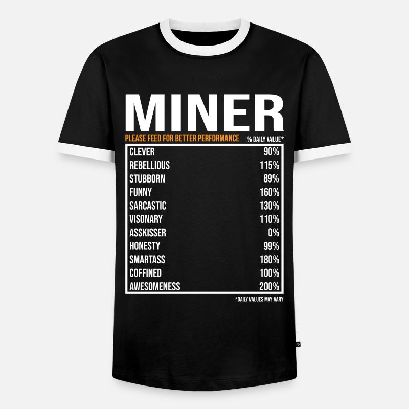 Miner Miner Buddy Mining - Men's Ringer Shirt - black/white