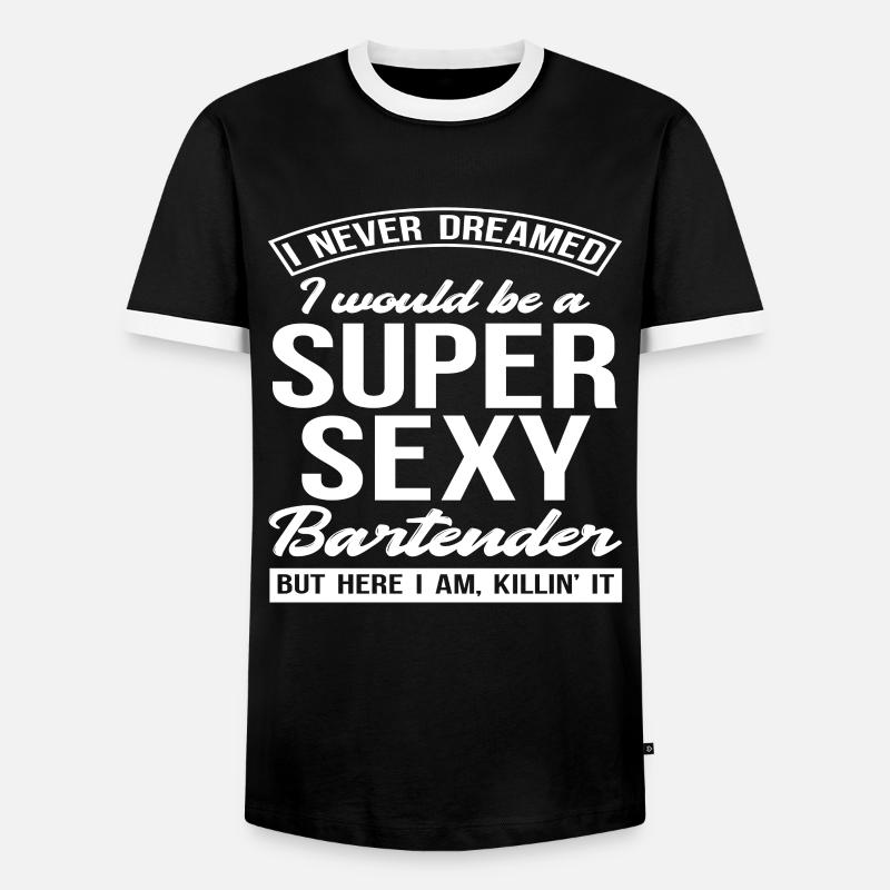 Bartender - Men's Ringer Shirt - black/white