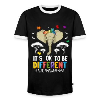 Autismus Geschenk Autist Asperger ADHS Autism - Männer Kontrast-T-Shirt - Schwarz/Weiß - Vorne - AI Model Female 172 light (172cm) & AI Model Male 178 light (178cm)