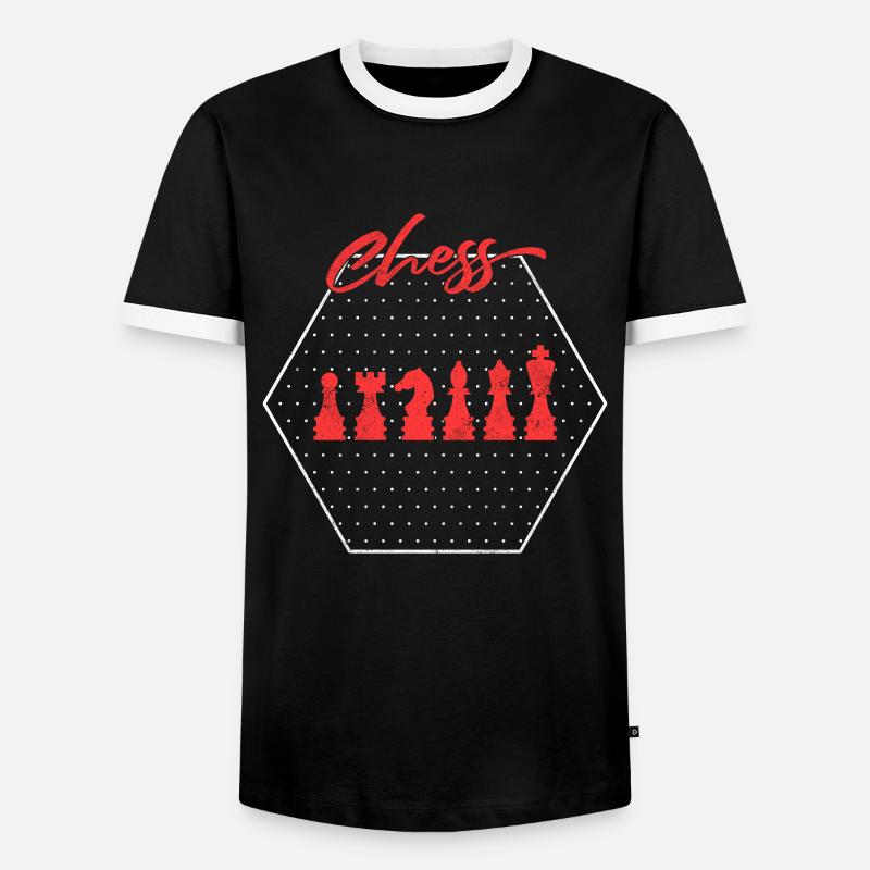 Chess - Men's Ringer Shirt - black/white