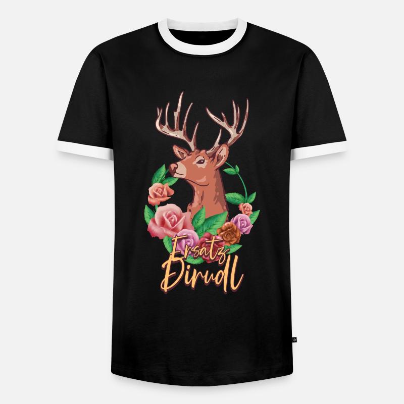 Replacement Dirndl - Men's Ringer Shirt - black/white