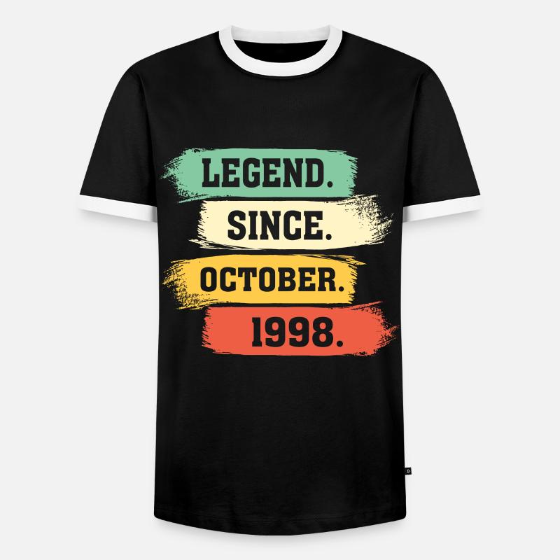 Legend since October 1998 - Men's Ringer Shirt - black/white