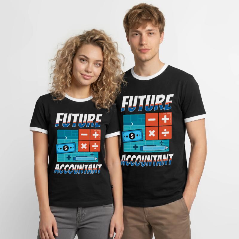 Comptable Comptable Comptable Comptabilité T-shirt contrasté Homme