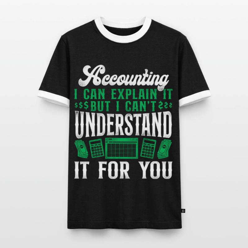 Comptable Comptable Comptable Comptabilité T-shirt contrasté Homme
