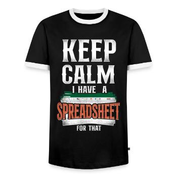 Comptable Comptable Comptable Comptabilité - T-shirt contrasté Homme - noir/blanc - Devant - AI Model Female 172 light (172cm) & AI Model Male 178 light (178cm)