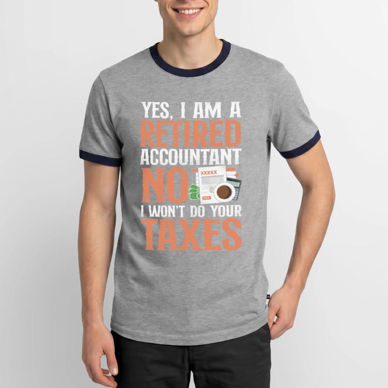 Comptable Comptable Comptable Comptabilité T-shirt contrasté Homme
