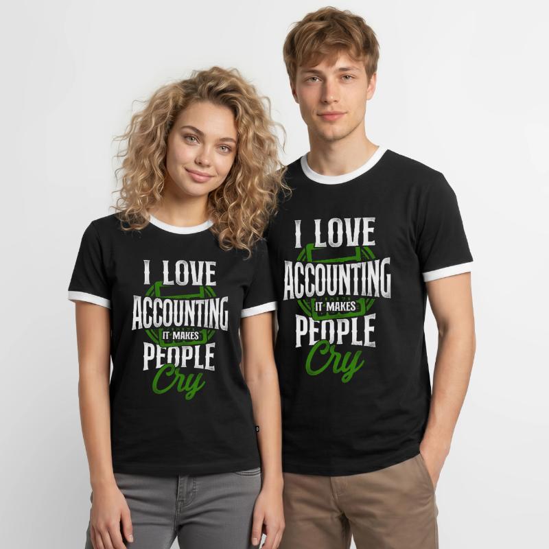 Comptable Comptable Comptable Comptabilité T-shirt contrasté Homme
