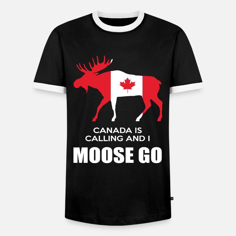 Canada Moose - Men's Ringer Shirt - black/white