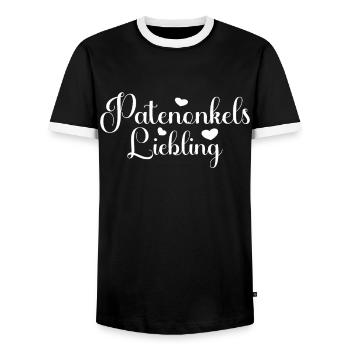 Patenonkels Liebling Patenkind Patenonkel - Männer Kontrast-T-Shirt - Schwarz/Weiß - Vorne - AI Model Female 172 light (172cm) & AI Model Male 178 light (178cm)
